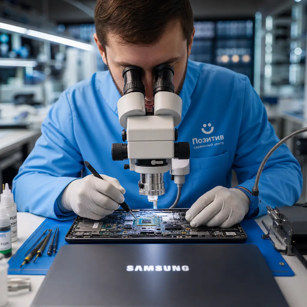Замена видеокарты ноутбука Samsung в городе Бор