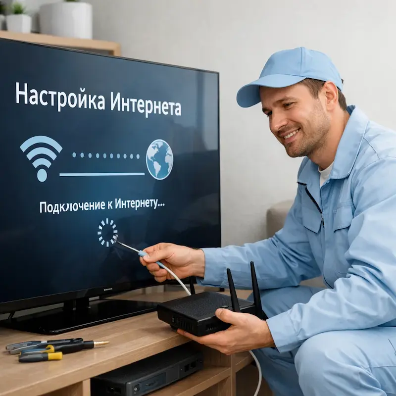 Настройка интернета на ТВ в городе Бор