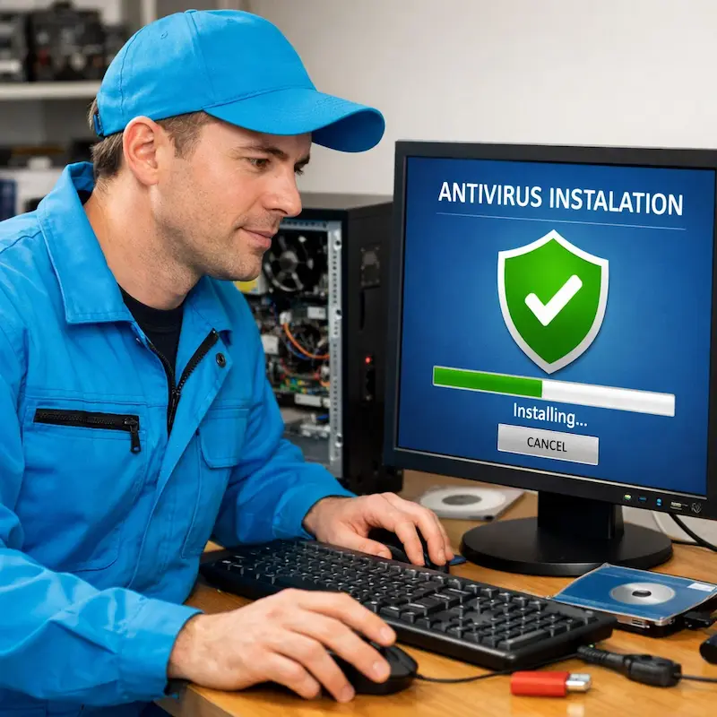 Установка антивируса на ноутбук в городе Бор